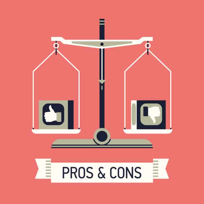 You can discuss the pros and cons of CPAP with your doctor Pros and cons with balance scales