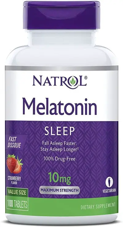 Melatonin is a popular natural supplement photo of bottle of melatonin supplement