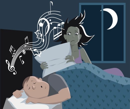 Wife wide awake because spouse’s sleep apnea is keeping her awake