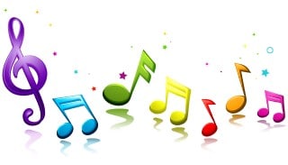 Music is a great way to relax the body and the mind cartoon drawing of musical notes
