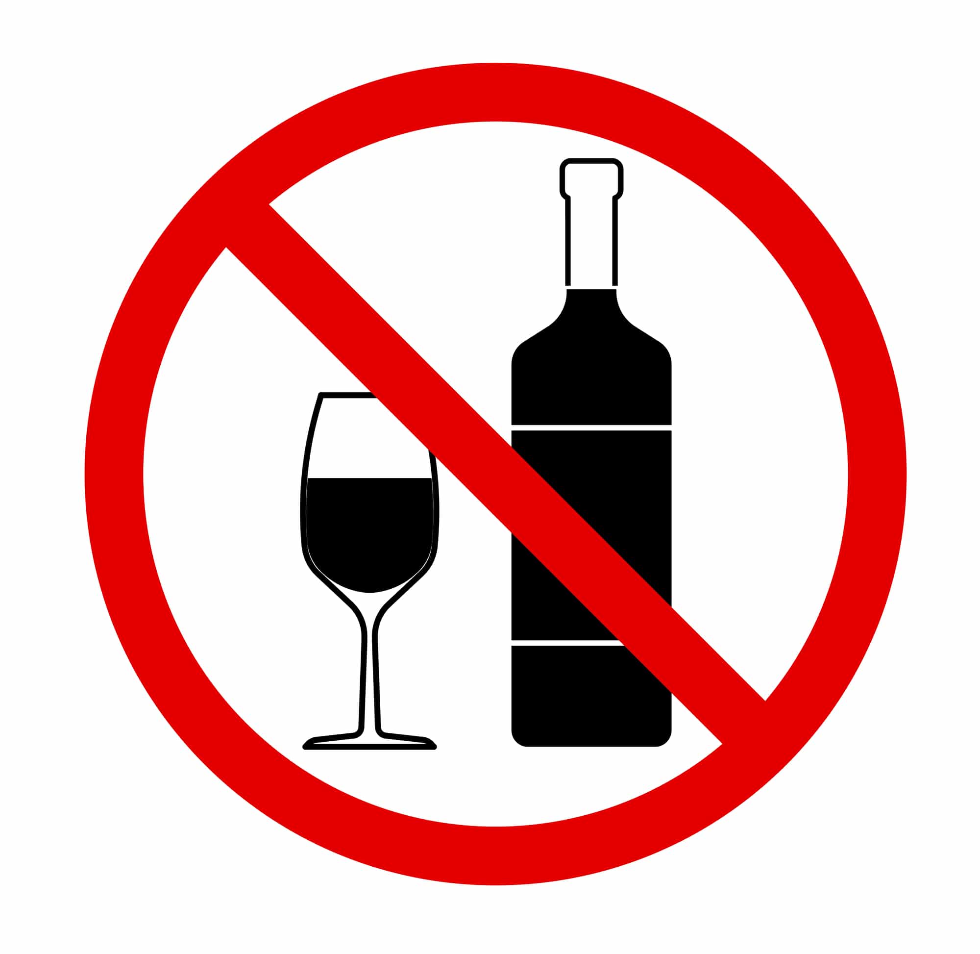 cartoon drawing saying not to alcohol