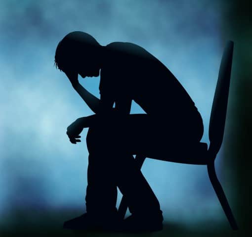 It’s not just your body that sleep apnea effects cartoon drawing showing worried and depressed person