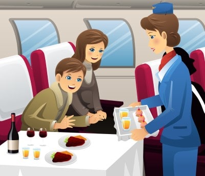 family sitting on air plane worried jet lag may cause depression