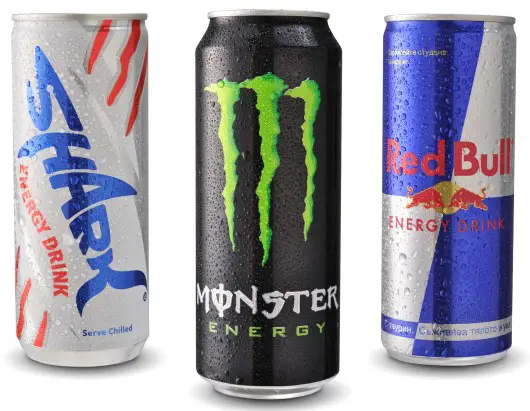 picture of cans of energy drinks