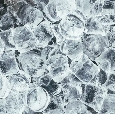 photo of ice to be used by person too hot to sleep after exercise