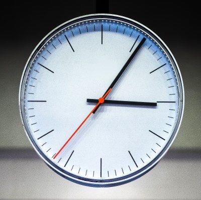 If CBD is keeping a dog awake, try it out earlier in the day photo of clock showing time illustrating one of the things to try if CBD is keeping a dog awake