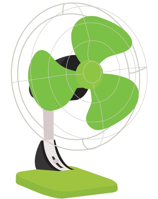 Putting ice in front of a fan is a simple idea, but is it worth it? photo of electric fan to be used with ice