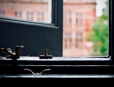 photo of open window in church