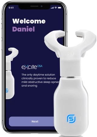  photo of eXcite, one of the newest sleep apnea devices approved by FDA