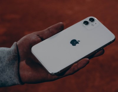 photo of cell phone face down to keep cell phone light from waking you up at night