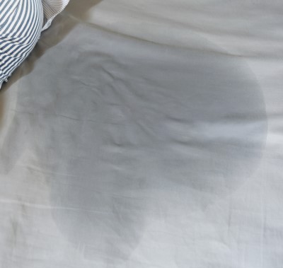  photo of wet spot on mattress