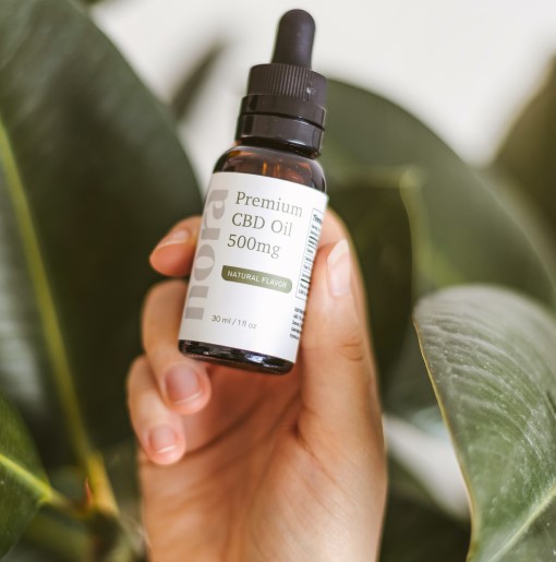 People are curious about CBD for sleepwalking and other sleep issues photo of lady holding CBD oil bottle wondering if it can help sleepwalking