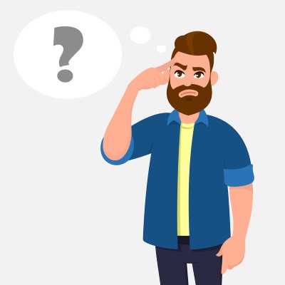 Is sleep apnea really why it's happening? cartoon drawing showing man wondering about sleep apnea and his skin