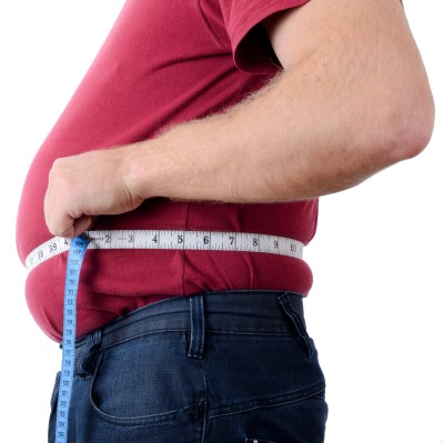 photo showing man losing weight