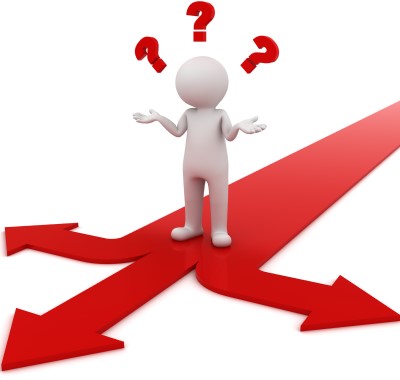 It’s all about figuring out what works for you cartoon showing person deciding what to do