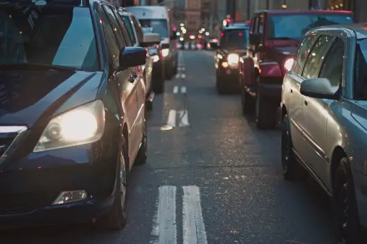 photo of cars in traffic which should be avoided if you’re worried about gas prices and can’t sleep