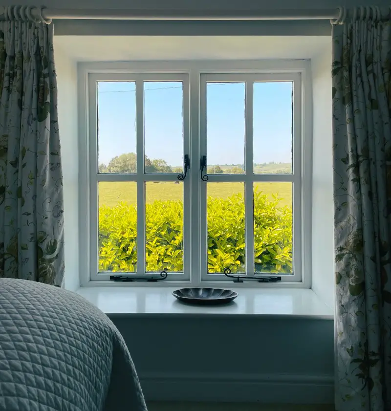 photo of bedroom windows closed